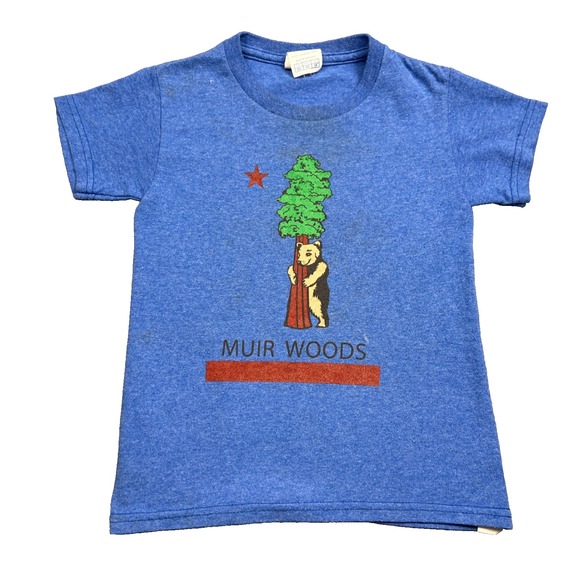 Other - California Muir Woods Bear Tree Hugger T Shirt Youth X-Small Blue Tee